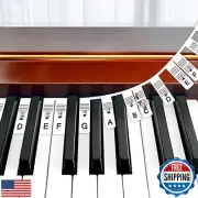 Removable Piano Keyboard Note Labels Piano Keyboard Stickers for Beginner Sil