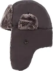[CVMRBY] Winter Hats,Bomber Hat Trooper Trapper Hat Faux Fur Aviator Bomber Hat with Ear Flaps Keep Warm Bomber Hat Aviator Hat Winter Pilot Cap for Outdoor
