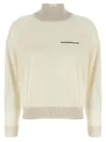 [Peserico] Peserico-Lurex Details Turtleneck Sweater Maglioni Bianco-Donna 44IT