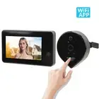 Wireless Peephole Door Viewer Video Doorbell Camera 1080P 4.3in LCD Motion D Set