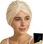 Flortree Silk Hood for Sleeping - Protects Hair from Breakage & Split Ends | Retains Curl Shape, Saves Time While Styling | Suitable for & Hair Types