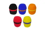 BravoPro WS83 Foam Windsock 5-Pack suits Wireless Microphones - Black, Blue, Orange, Red, Yellow