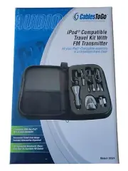 *NIB* Cables To Go Ipod Compatible Travel Kit FM Transmitter With Case