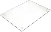 Tempered Glass Cutting Board - Long Lasting Clear Glass - Scratch Resistant, Heat Resistant, Shatter Resistant, Dishwasher Safe. XLarge 16x20"