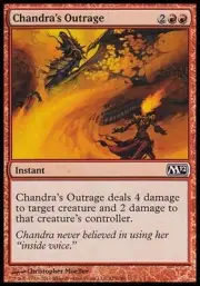 4x Chandra's Outrage M12 MtG Magic Red Common 4 x4 Card Cards