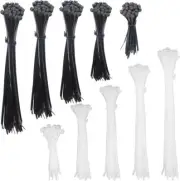 Zip Ties 250PCS Cable Zip Ties Assorted Sizes 4"+ 6"+ 8"+ 10"+ 12" Width 0.16"