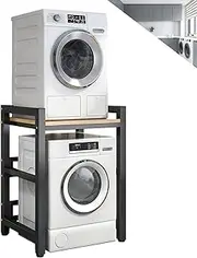 Laundry Room Cabinet with 400kg Capacity for Washing Machine Storage Shelf Ideal for Bathroom Kitchen Balcony Drum Washing Machine Rack for Washer and Dryer Heavy Duty Shelf