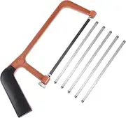 HAWILLOSCH 1Set Mini Woodworking Hacksaw Lightweight Handheld Saw with Blades for DIY Projects Design for Safe Use and Comfort