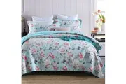 100% Cotton Lightly Quilted Coverlet Set Tioman Queen 230 x 250 cm
