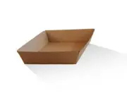 Takeaway Tray Large (152x225x45) Corrugated Kraft Plain 250 pcs