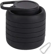 Collapsiblee Travel Cup - Compact Silicone Folding Mug, Leakproof Coffee Thermoss | Lightweight Reusable Water Tumbler, 600ml Reusable Tea Flask for Hiking Offices Gym and Outdoor Adventures