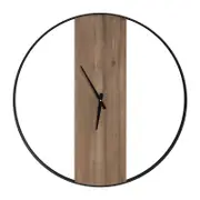 MIUZ 60cm Large Non-Ticking Wall Clock Round Industrial Design, Battery Operated