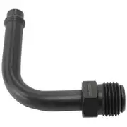 Aeroflow Holley Carb Inlet Fittings 5/8Inverted to 3/8" Barb 90 Deg - AF714-27BLK