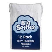 Big Softies 12 Pack Towelling Nappies