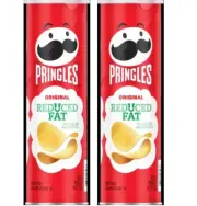 Pringles REDUCED FAT Original Potato Crisps Chips Snacks, 5.5 (2 Cans)
