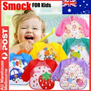 Children Baby Kids Toddler Waterproof Long Sleeve Art Smock Feeding Bib Apron