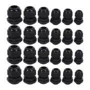 24 Pcs Plastic Adjustable 3.5 - 13mm Cable Gland Joints, PG7, PG9, PG11,7140