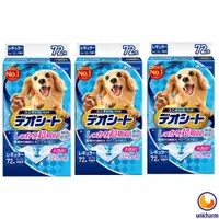 在飛比找ETMall東森購物網優惠-Unicharm 日本消臭大師 超吸收狗尿墊M72片3包