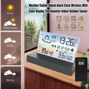 Weather Station Digital Alarm Clock Wireless With Color Display Thermometer 2023