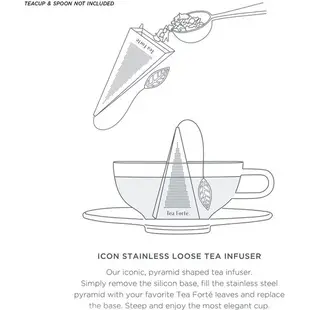 Tea Forte ICON 金字塔型 茶包 濾茶器 Tea Infuser 不銹鋼 泡茶器 茶漏 茶葉濾球 泡茶