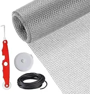 Fiberglass Screen Roll - Window Screen Net Replacement | 157x47 Inch, Heavy-Duty Roll, Sliding Door Repair Kit, Pet Proof for Porch, Patio