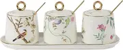GDPKIALSLZ, Box Set Seasoning Container Seasoning Pot Spice Pot with Spoon Lid to Store Sugar Spices Salt Seasoning Condiment Pots Can