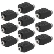 10x 3.5mm Stereo Female Jack to 2 RCA Female Jack Audio Cable Adapter Converter