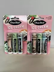 ChapStick Ice Cream Classics Lip Balm Limited Edition 3 ct X2
