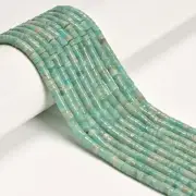 Natural Blue Amazonite Heishi Disc Beads Size 2x4mm 15'' Strand