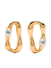 [Forte Forte] crystal-embellishment earrings