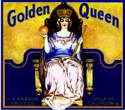 Upland Golden Queen Orange Citrus Crate Label Art Print