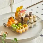 2X Fridge Organizer Bins on Wheels Clear Roll Out Drawer Refrigerator Dividers