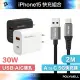 【POLYWELL】30W A+C 雙孔快充頭 /白色/黑色 +USB To Type-C 5G快充傳輸線 /2米