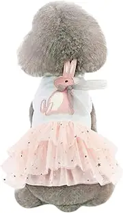 ROMISBABA Pet Party Dress Cotton Tutu Skirt for Dogs Adorable Outfit for Spring and Summer Lightweight and Comfortable Pink XL