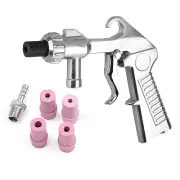 Sandblaster Air Set Abrasive Sandblasting Gun Sand Blaster W/ 4 Ceramic Nozzle