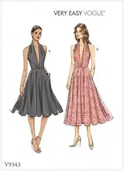 [Vogue] Sewing Pattern 9343 Dresses E5 (14-16-18-20-22)
