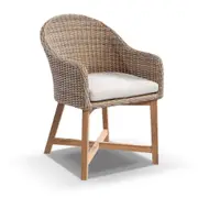 Plantation 8 with Coastal Outdoor Wicker Dining Chairs - Outdoor Wicker Dining Settings