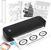 GuKKK Mobile A4 Printer for On The Go - Thermal Printer Wireless Bluetooth Mobile Phone Printer - Supports Thermal Paper in 210 x 297 mm Format - Compatible with iOS & Android