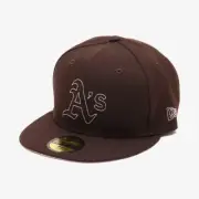 NEW ERA ATMOS 59FIFTY Oakland Athletics PINK UNDERVISOR BURNT WOOD Size7-8 Japan