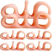 Toe Spacers, 3 Pairs Silicone Toe Separators Toe Straightener Elastic Toe Separators for Pedicure, Breathable Bunion Corrector Foot Care for Women Men