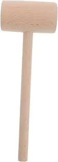 BCOATH Wooden Hammer for DIY Leather Crafts Handle Mallet Hammer for Carving Crafting Supplies