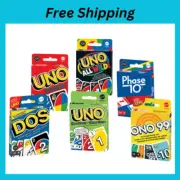 Mattel Classic Card Game Bundle 6-pack UNO, DOS, Phase 10, UNO House Rules