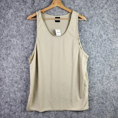 EW BNWT Cotton On Body Womens Active Gym Tank Singlet Top Size Large Beige 1586