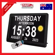 2024 New 11.5 Inch Large Digital Calendar Day Clock, 19 Reminders Clocks for Mem