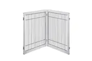 Wooden Dog Pen and Pet Gate Two-Panel Extension, White