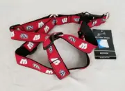 NEW University of Wisconsin Badgers Adjustable Step In Dog Collar Harness Medium