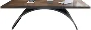 Home Solid Wood Office Desk Boss Workstation Laptop Desk Creative Moon Legs Book Table Storage(240 * 90 * 75cm)