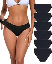 [ANLIQI] Modal Underwear Supersoft Hipster Panties for Women Pack Breathable & Stretch Bikini Underpants Comfortable Undies