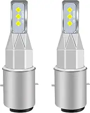 HOCOLO 2x L2 BA20D 6000K LED Fog Light Bulbs Set, 6000LM 6-2525-SMD Ceramic Lamp Beads, Plug and Play Fog Lamps Replace Bulb for Cars Vehicle ATV/UTV OFF ROAD LIGHT (White, BA20D)