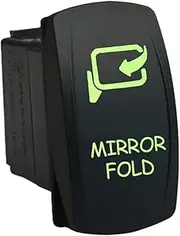 12V 20A / 24V 10A ON-Off Rocker Switch Mirror FOLD 6C82G Universal fits Toyota Nissan Holden Mitsubishi Ford Amarok etc. Dual LED in Green